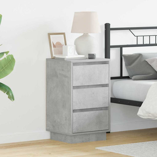 Bedside Cabinet Concrete Grey 39 x 34.5 x 65 cm Engineered wood