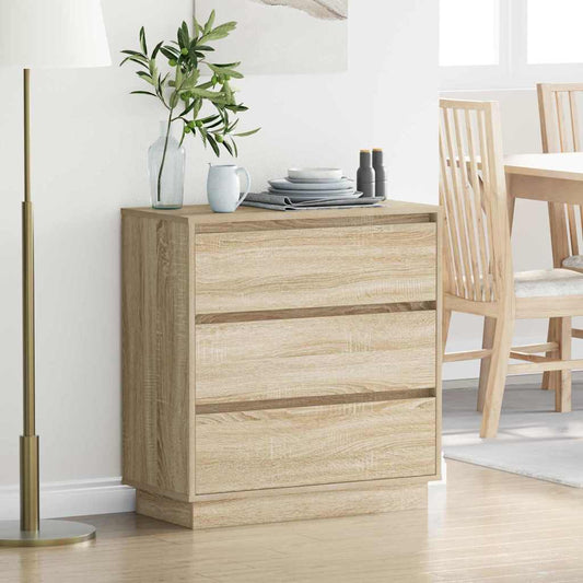 Bedside Cabinet Sonoma Oak 71 x 34.5 x 75 cm Engineered wood