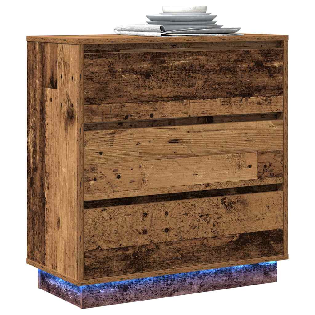 Bedside Cabinet Old Wood 71 x 34.5 x 75 cm Engineered wood