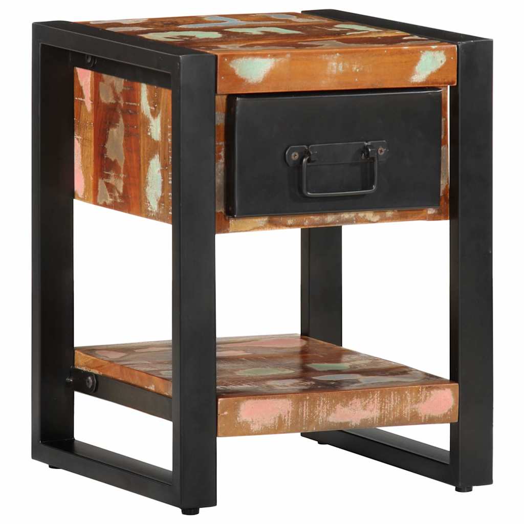 Bedside Cabinet Multicolour 35x34x45 cm Solid Wood Reclaimed