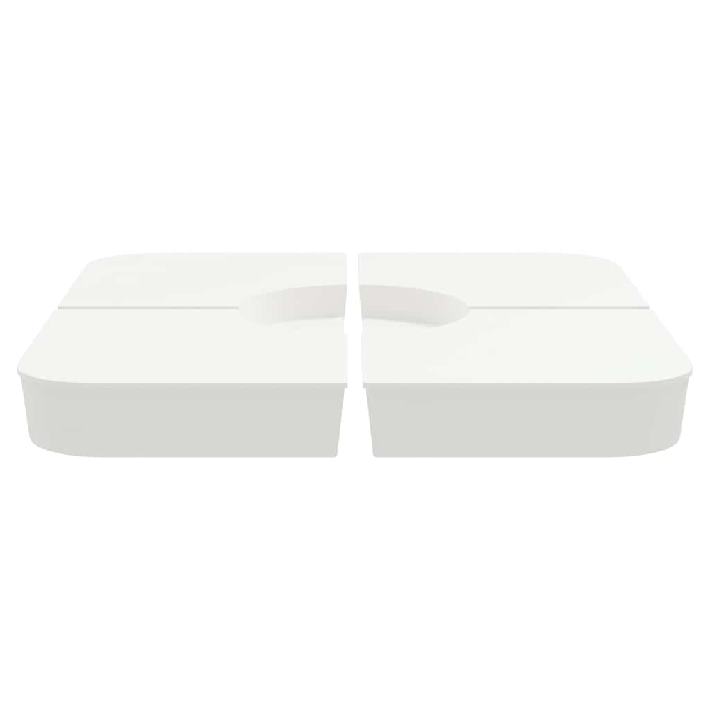 4 Piece Parasol Base Set for Cross Stand Parasol 100 kg PP