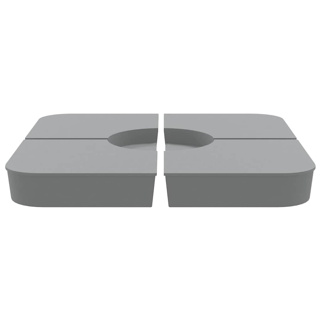 4 Piece Parasol Base Set for Cross Stand Parasol 100 kg PP