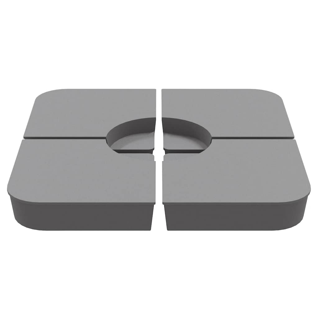 4 Piece Parasol Base Set for Cross Stand Parasol 100 kg PP