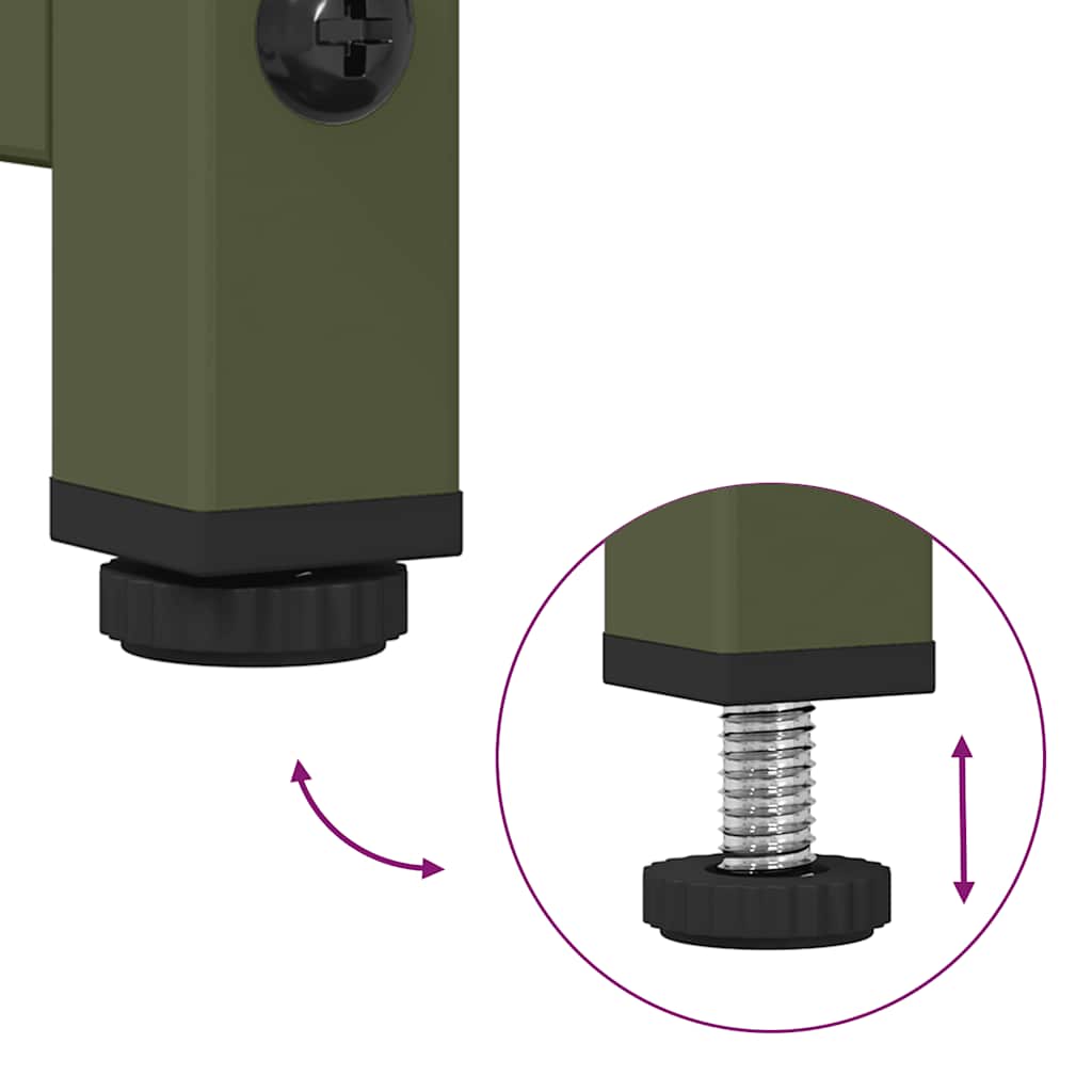 Bedside Cabinet Olive Green 36x39x60.5 cm Cold-rolled Steel