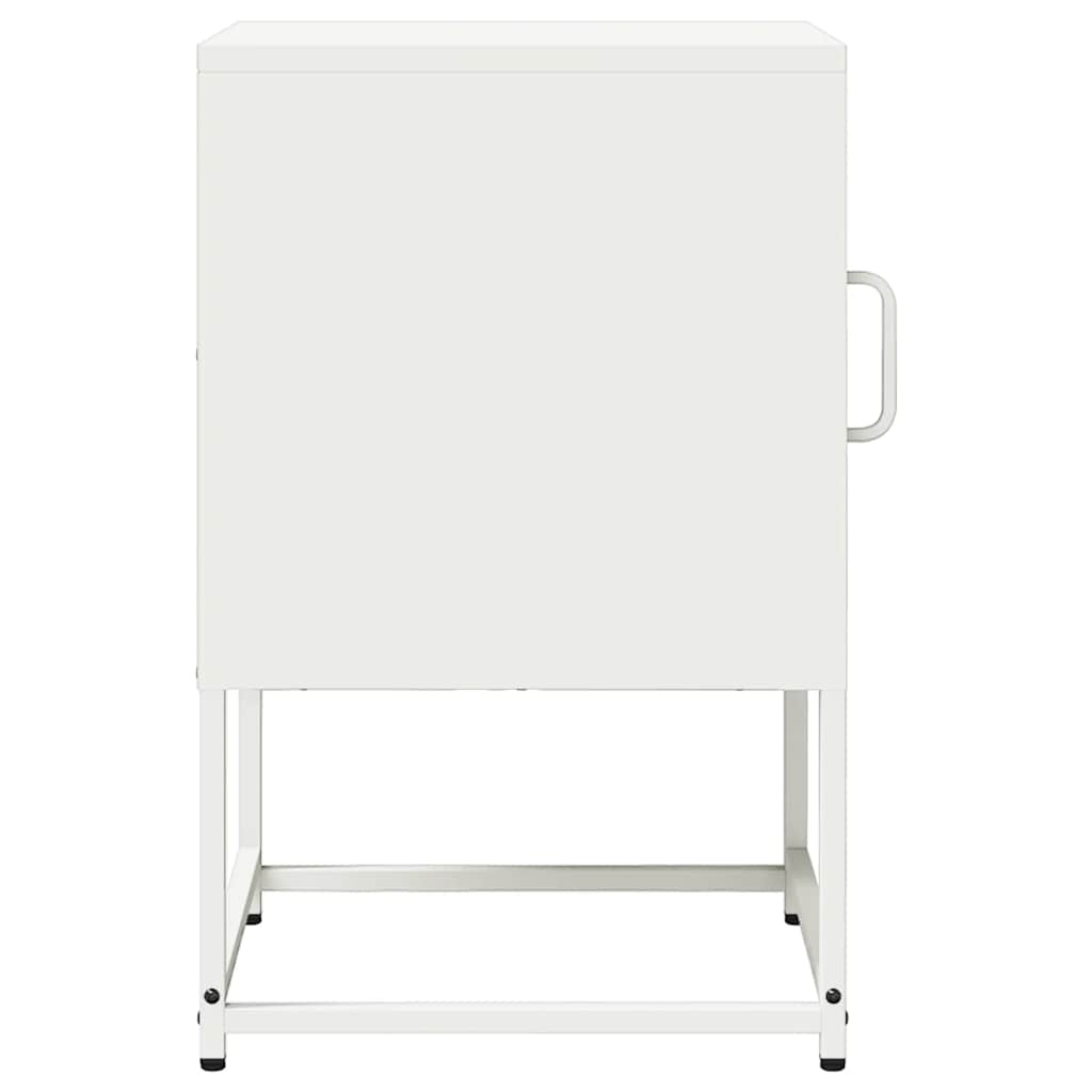 Bedside Cabinet White 36x39x60.5 cm Cold-rolled Steel
