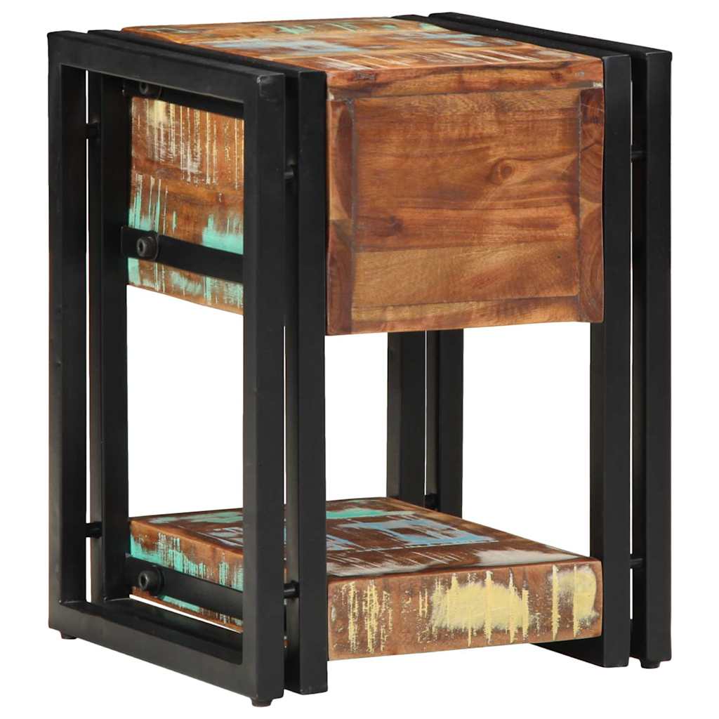 Bedside Cabinet with Drawer Multicolour 30 x 30 x 40 cm