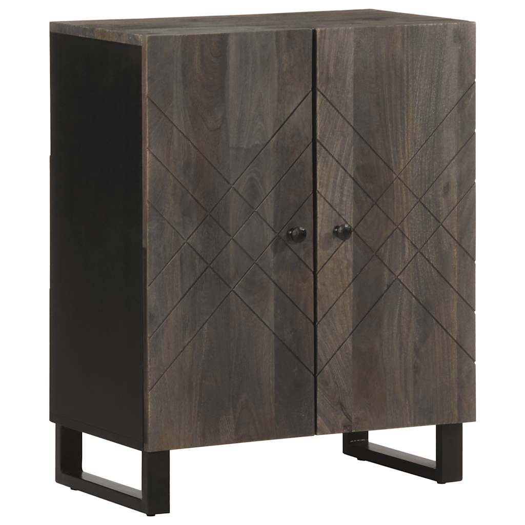 3 Piece Sideboards Black 60x33x75 cm Solid Wood Mango