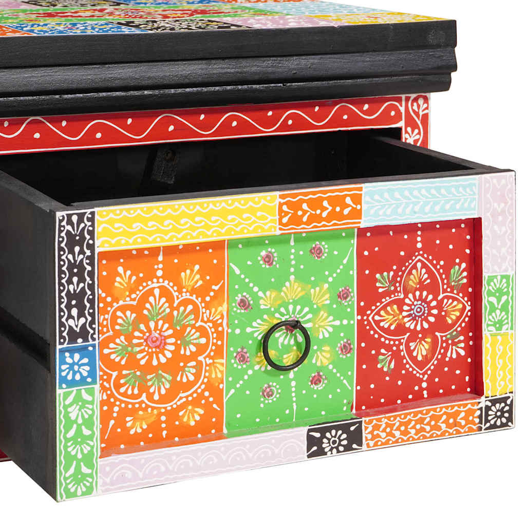 Bedside Cabinet Multicolour 40 x 30 x 28 cm Solid Mango wood