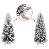 Artificial Slim Christmas Tree with Flocked Snow 150 cm PVC&PE