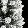 Artificial Slim Christmas Tree with Flocked Snow 150 cm PVC&PE