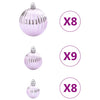 Christmas Baubles 100 pcs Pink Ø3/4/6 cm