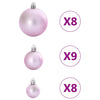 Christmas Baubles 100 pcs Pink Ø3/4/6 cm