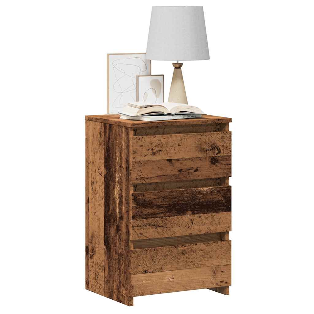 Bedside Cabinet Old Wood 40x35x62.5 cm Engineered Wood