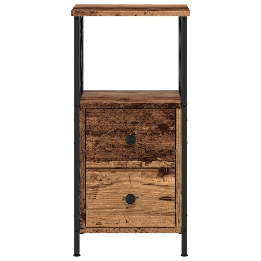 Bedside Cabinet Old Wood 34x35.5x70 cm Engineered Wood