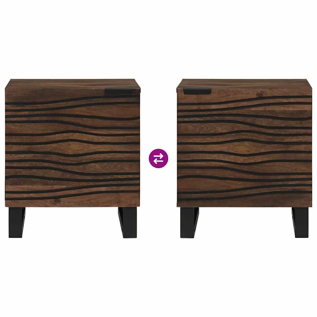 Bedside Cabinet Walnut 40 x 33 x 46 cm Solid Acacia wood