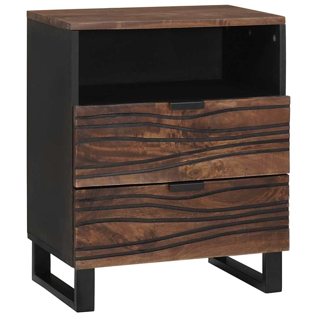 Bedside Cabinet Walnut 50 x 33 x 62 cm Solid Acacia wood