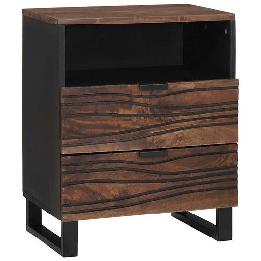 Bedside Cabinet Walnut 50 x 33 x 62 cm Solid Acacia wood
