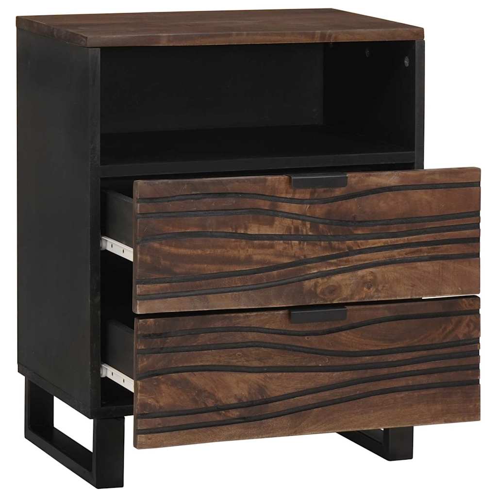 Bedside Cabinet Walnut 50 x 33 x 62 cm Solid Acacia wood