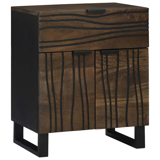 Bedside Cabinet Walnut 50 x 33 x 60 cm Solid Acacia wood