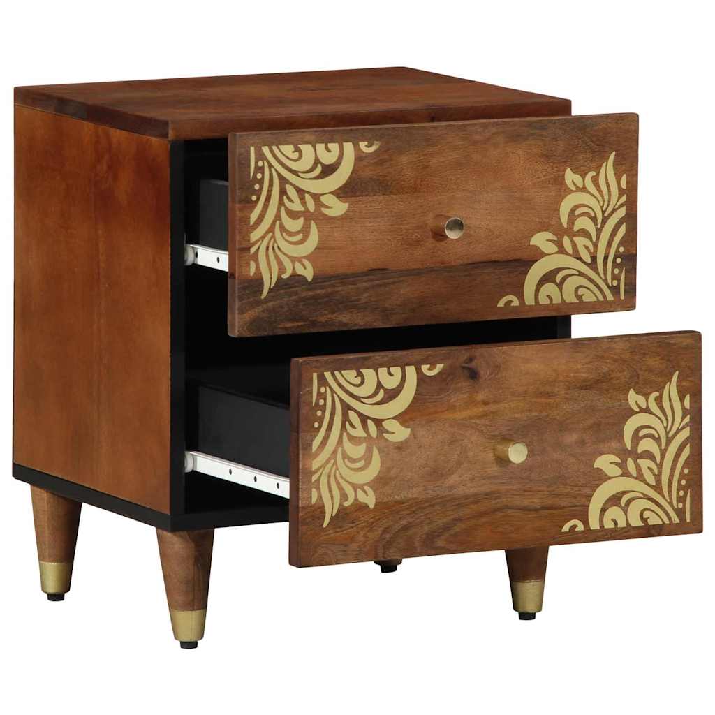 Bedside Cabinet Honey Brown 40 x 33 x 46 cm Solid Mango Wood