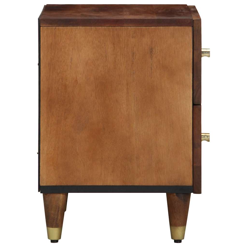 Bedside Cabinet Honey Brown 40 x 33 x 46 cm Solid Mango Wood
