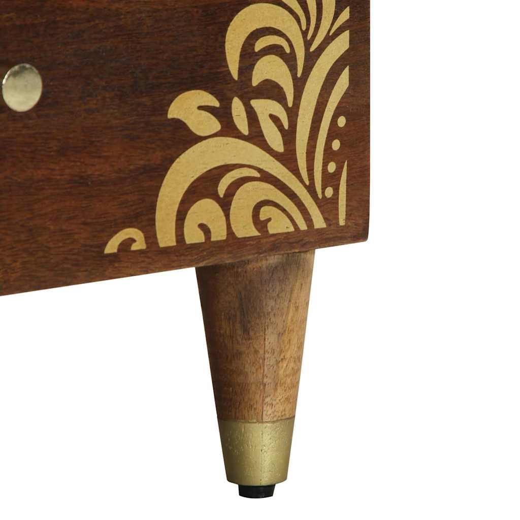 Bedside Cabinet Honey Brown 40 x 33 x 46 cm Solid Mango Wood