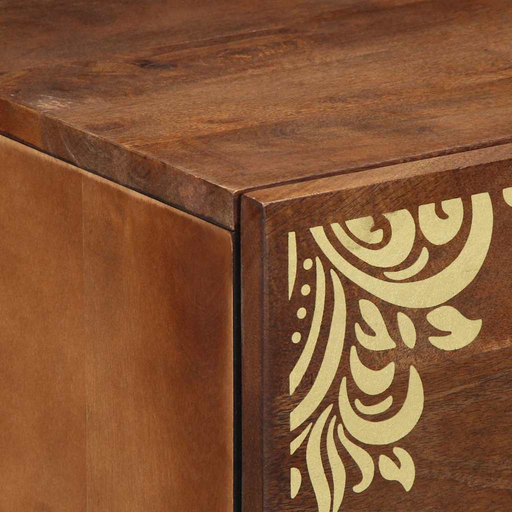 Bedside Cabinet Honey Brown 50 x 33 x 62 cm Solid Mango Wood