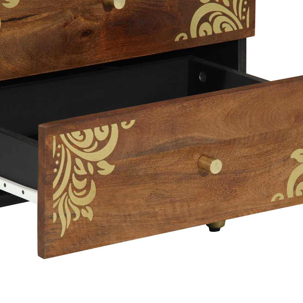 Bedside Cabinet Honey Brown 50 x 33 x 62 cm Solid Mango Wood