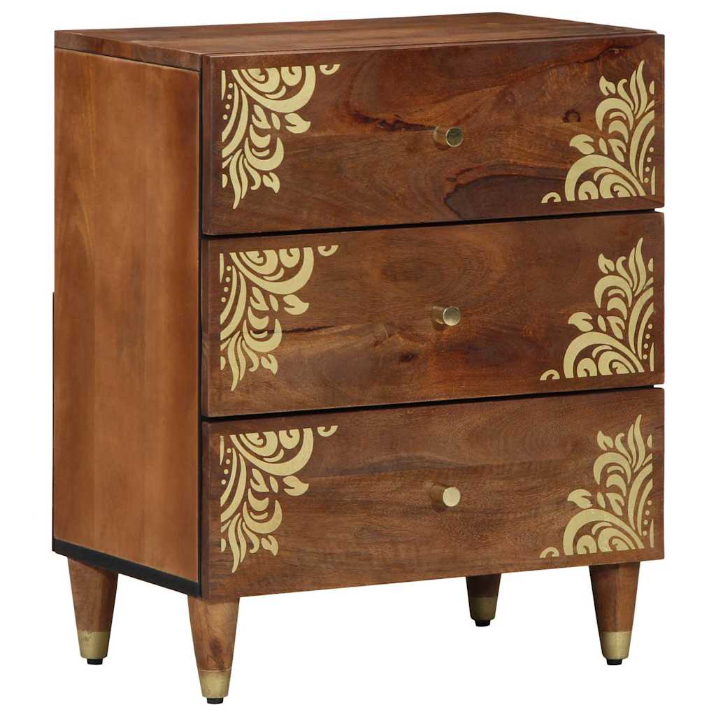 Bedside Cabinet Honey Brown 50 x 33 x 62 cm Solid Mango Wood