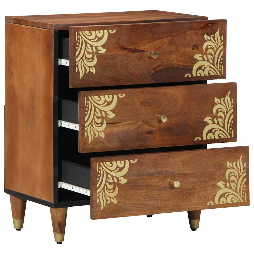 Bedside Cabinet Honey Brown 50 x 33 x 62 cm Solid Mango Wood