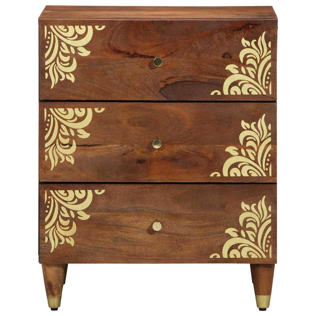 Bedside Cabinet Honey Brown 50 x 33 x 62 cm Solid Mango Wood