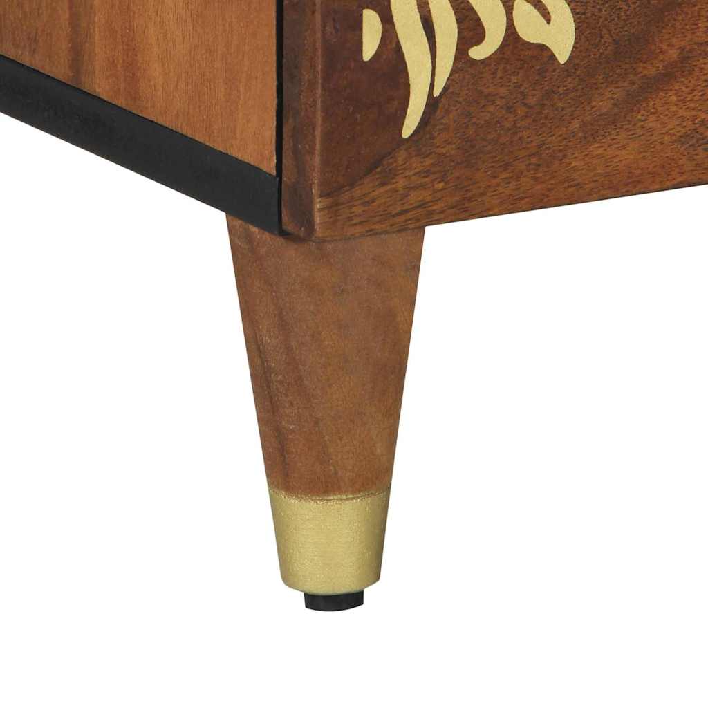 Bedside Cabinet Honey Brown 50 x 33 x 62 cm Solid Mango Wood