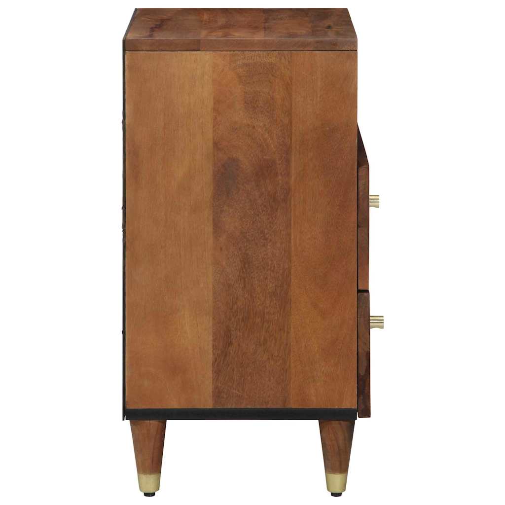 Bedside Cabinet Honey Brown 50 x 33 x 62 cm Solid Mango Wood