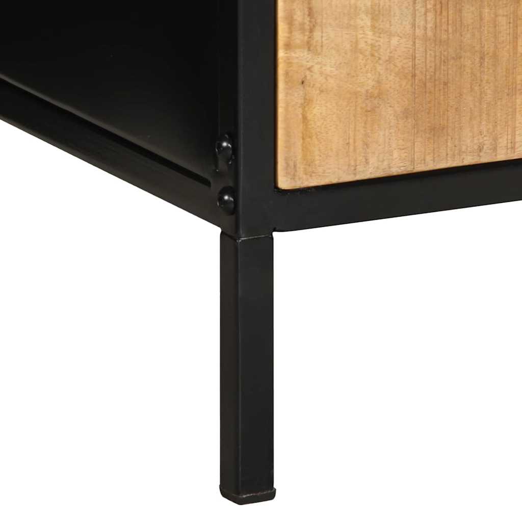 Bedside Cabinet with Drawer Brown and black 40 x 35 x 50 cm