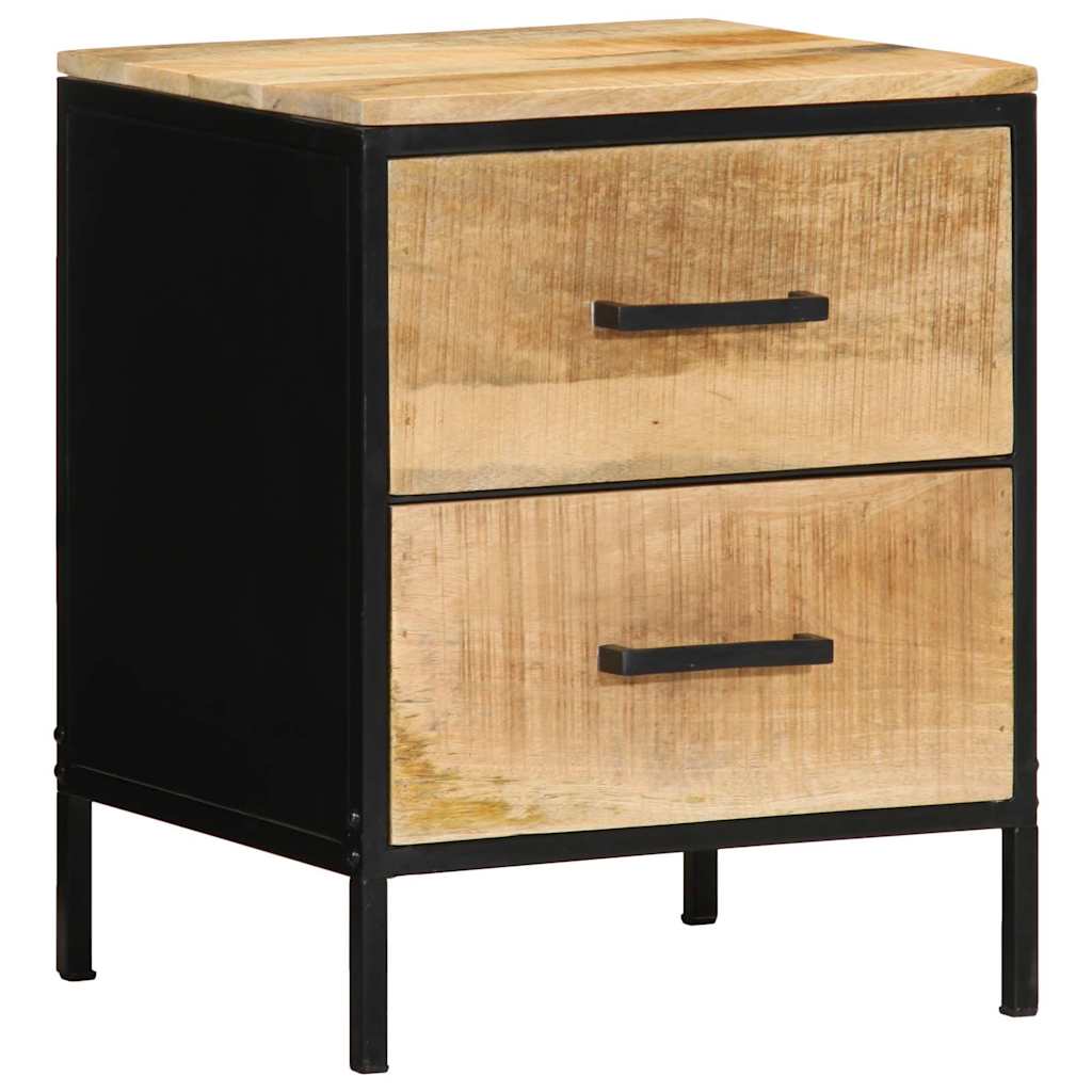 Bedside Cabinet with Drawer Brown and black 40 x 35 x 50 cm