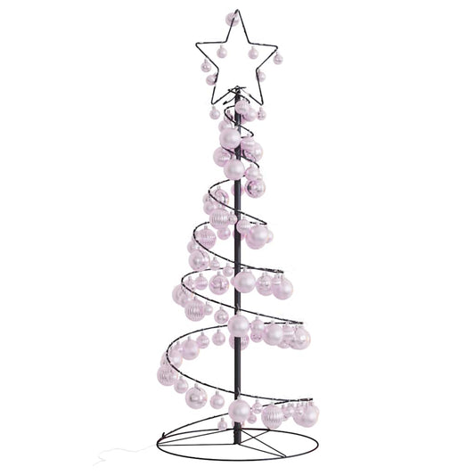 LED Christmas Tree with Baubles 80 LEDs Warm White 120 cm