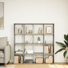 Stylish Grey Sonoma Engineered Wood Book Cabinet with 16 Open Compartments