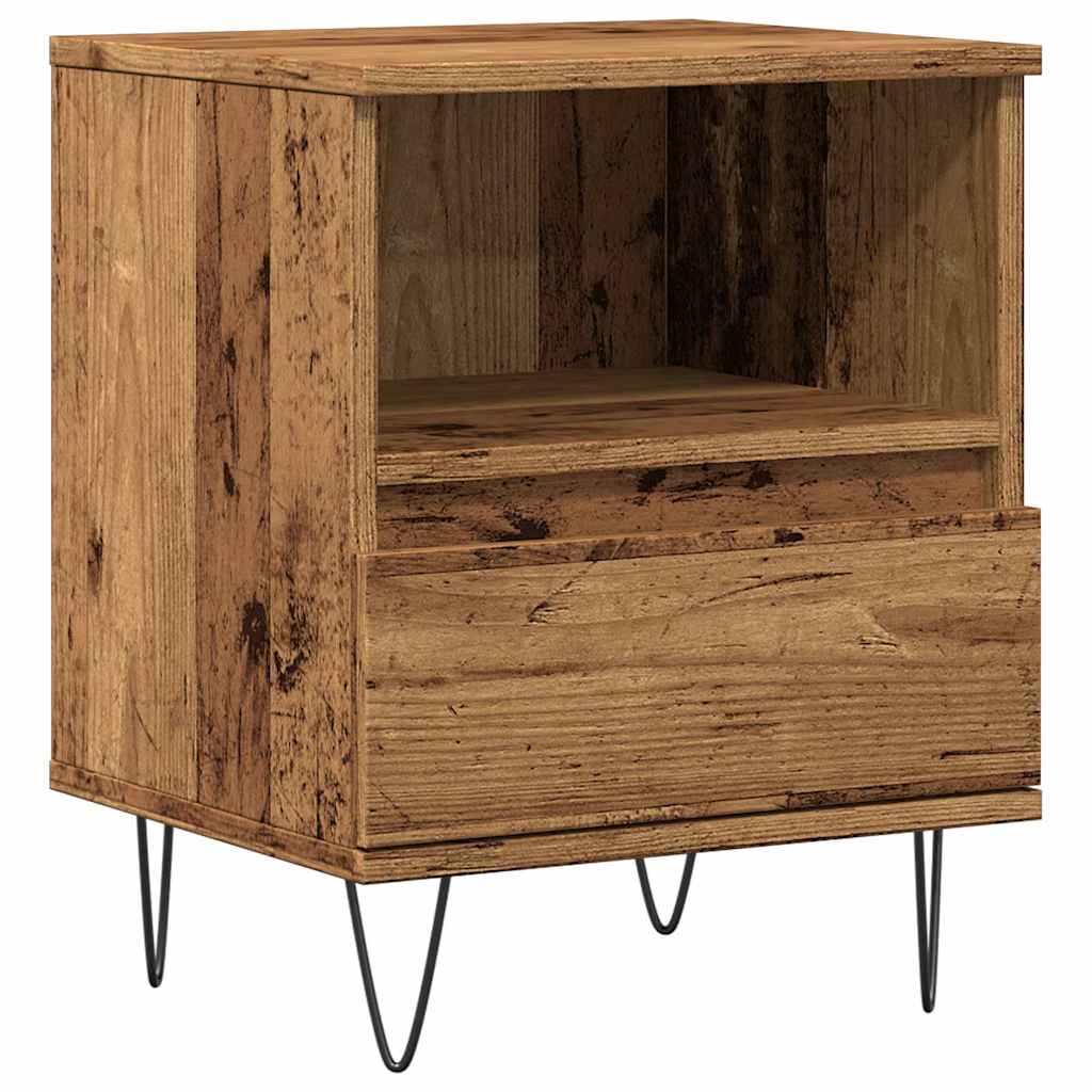 Bedside Cabinet Old Wood 40x35x50 cm Engineered Wood