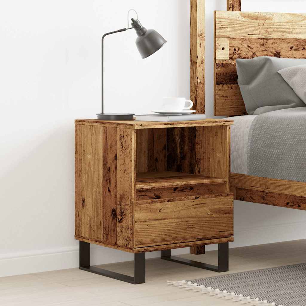Bedside Cabinet Old Wood 40x35x50 cm Engineered Wood