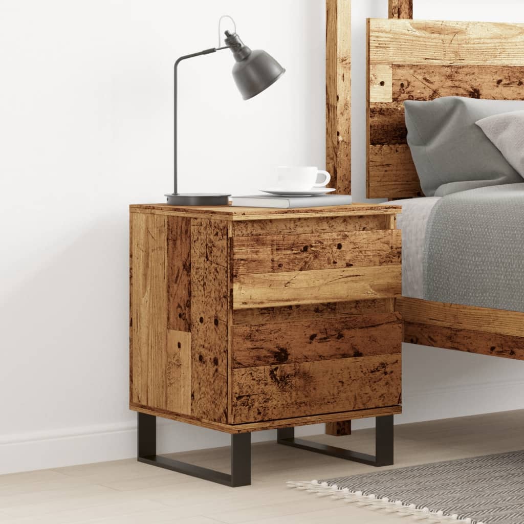 Bedside Cabinet Old Wood 40x35x50 cm Engineered Wood