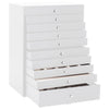 Jewellery Box 10-Layer with Watch Holders White 29x20.5x40.5 cm