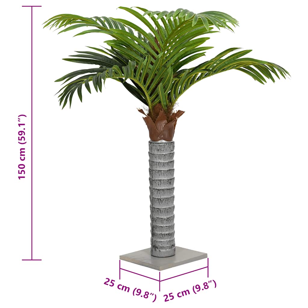 Artificial Palm Tree 12 Leaves 150 cm Green