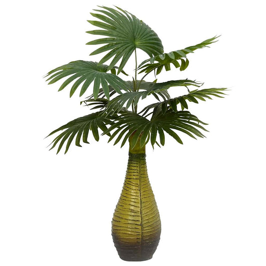 Artificial Palm Plant 9 Leaves 65 cm Green