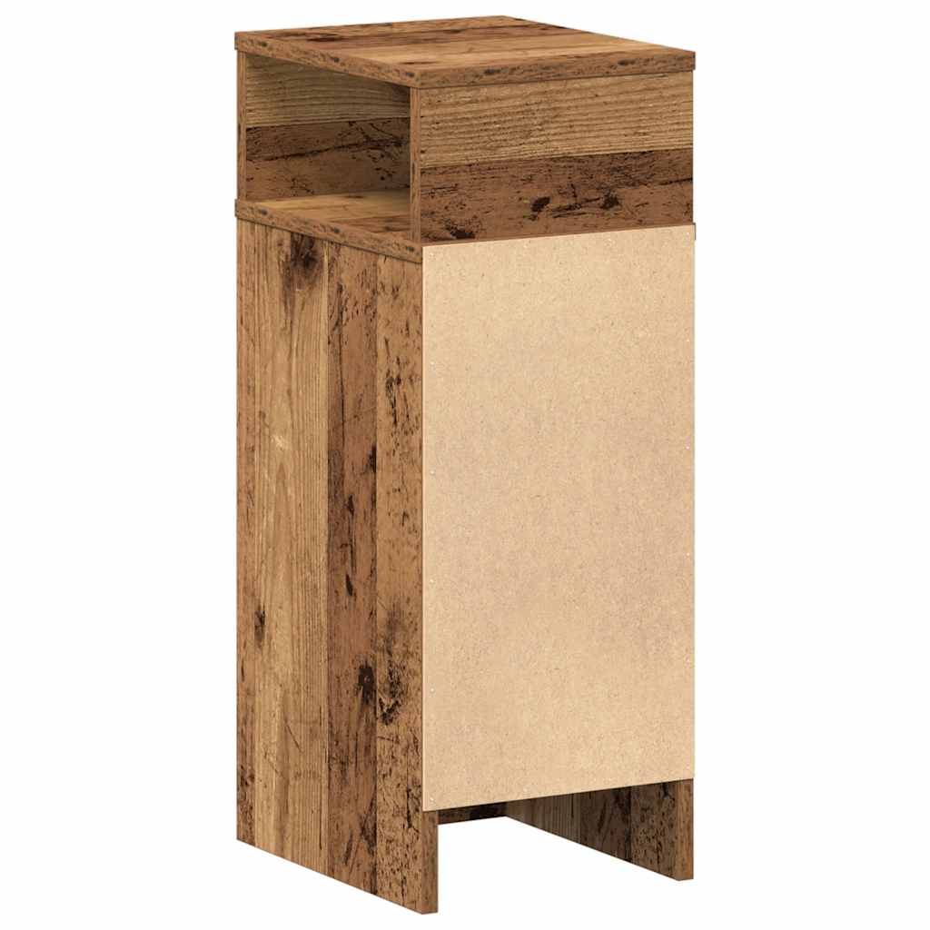 Bedside Cabinet with Drawer Old Wood 25x31x66 cm