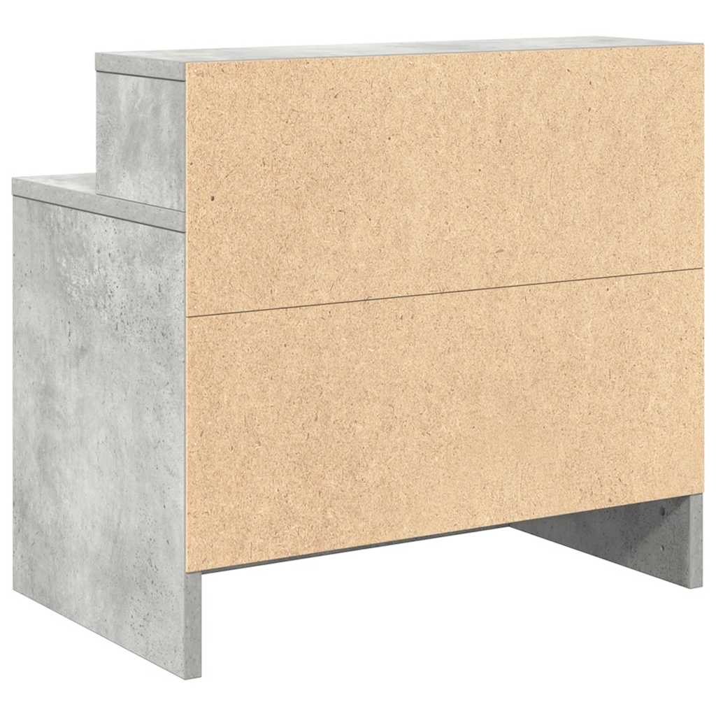 Bedside Cabinet with Drawer Concrete Grey 51x31x47 cm