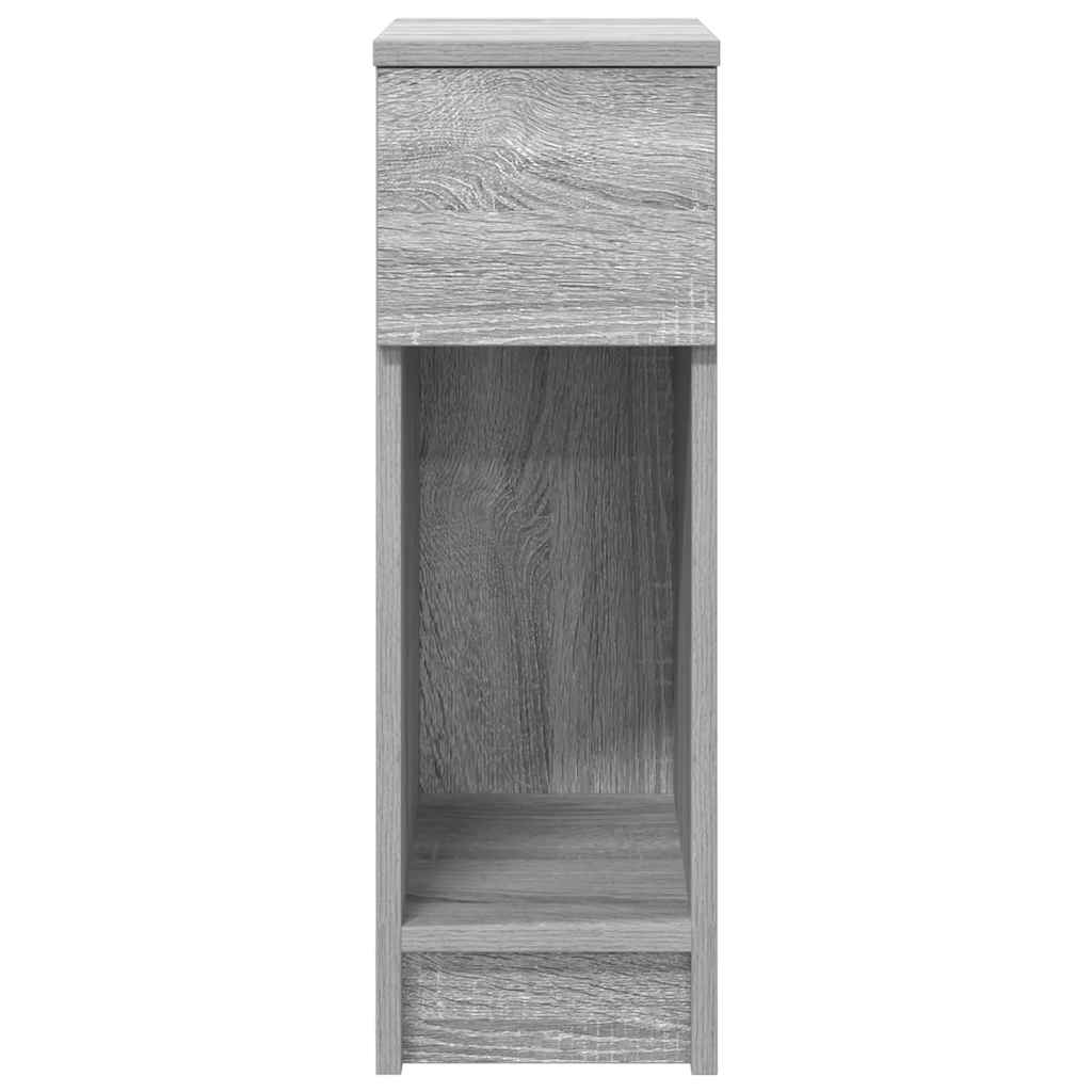Bedside Cabinet with Drawer Grey Sonoma 20x36x60 cm