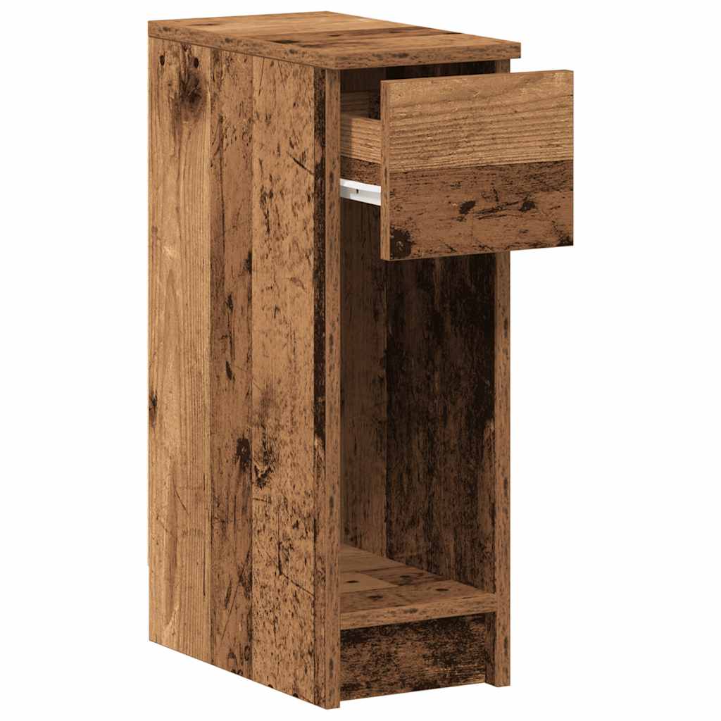 Bedside Cabinet with Drawer Old Wood 20x36x60 cm