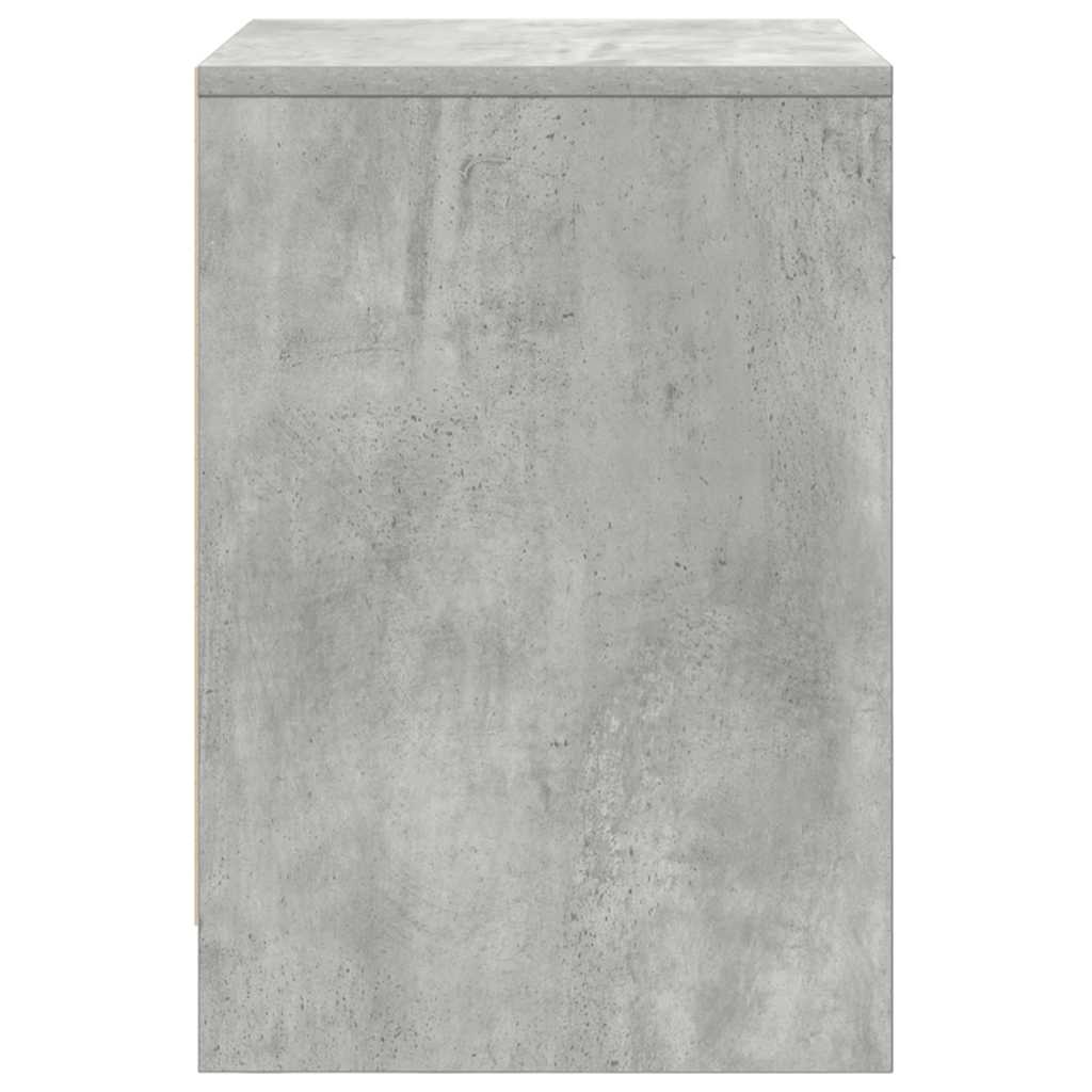 Bedside Cabinet with Drawer Concrete Grey 40x34x50 cm
