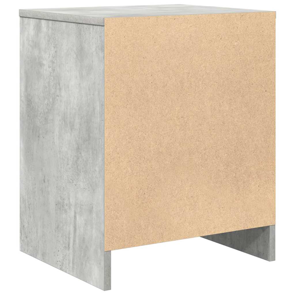 Bedside Cabinet with Drawer Concrete Grey 40x34x50 cm