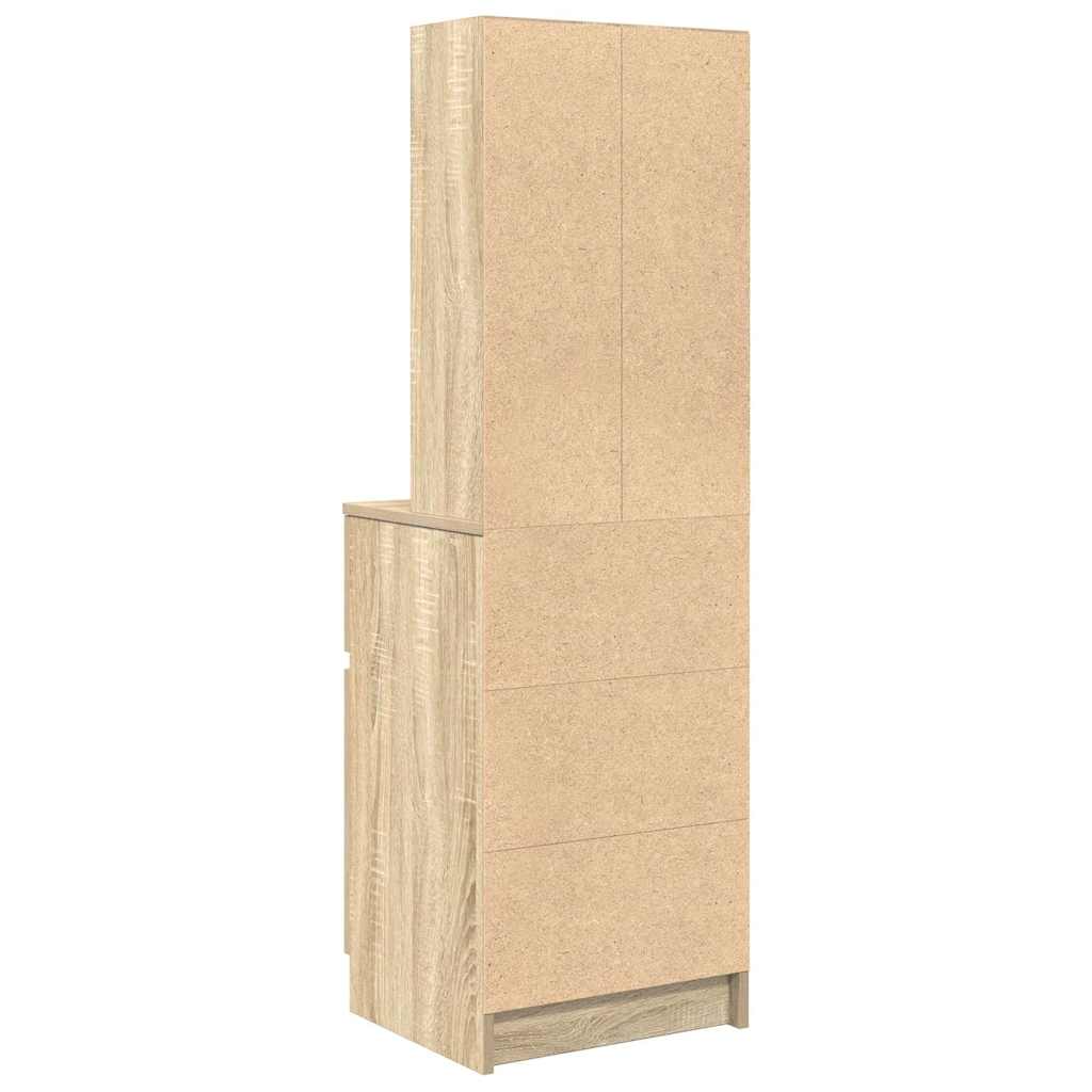 Bedside Cabinet Sonoma Oak 39x35x125 cm Engineered Wood